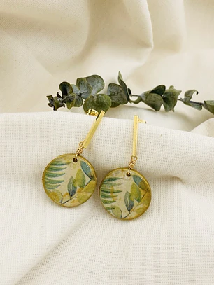 Aretes ¨découpage¨ Con Resina