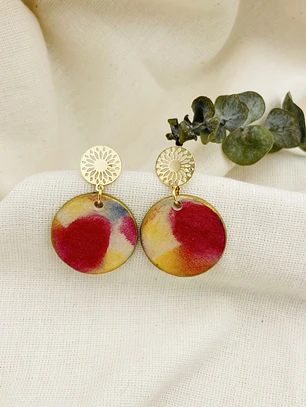 Aretes ¨découpage¨ Con Resina