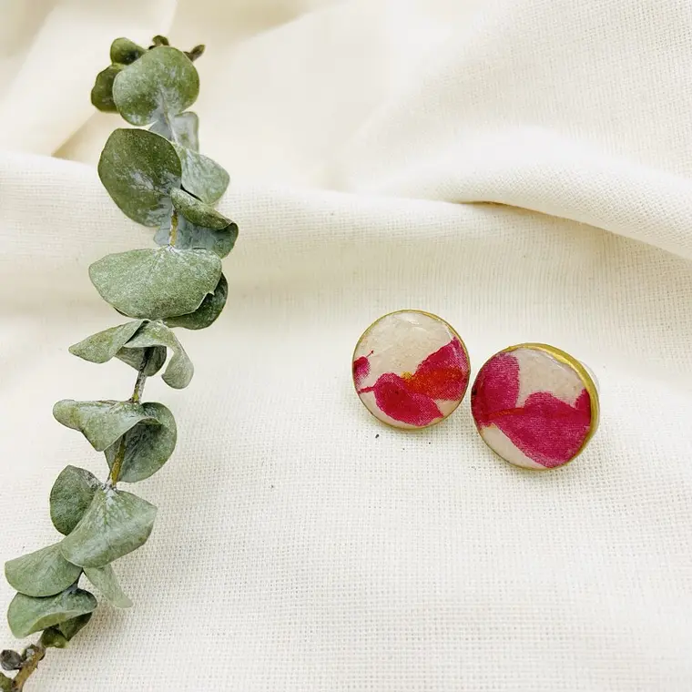 Aretes ¨découpage¨ Con Resina 1