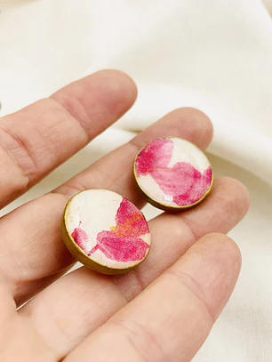 Aretes ¨découpage¨ Con Resina