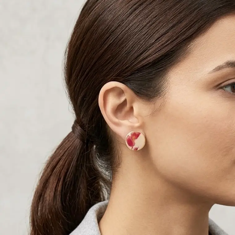 Aretes ¨découpage¨ Con Resina 3