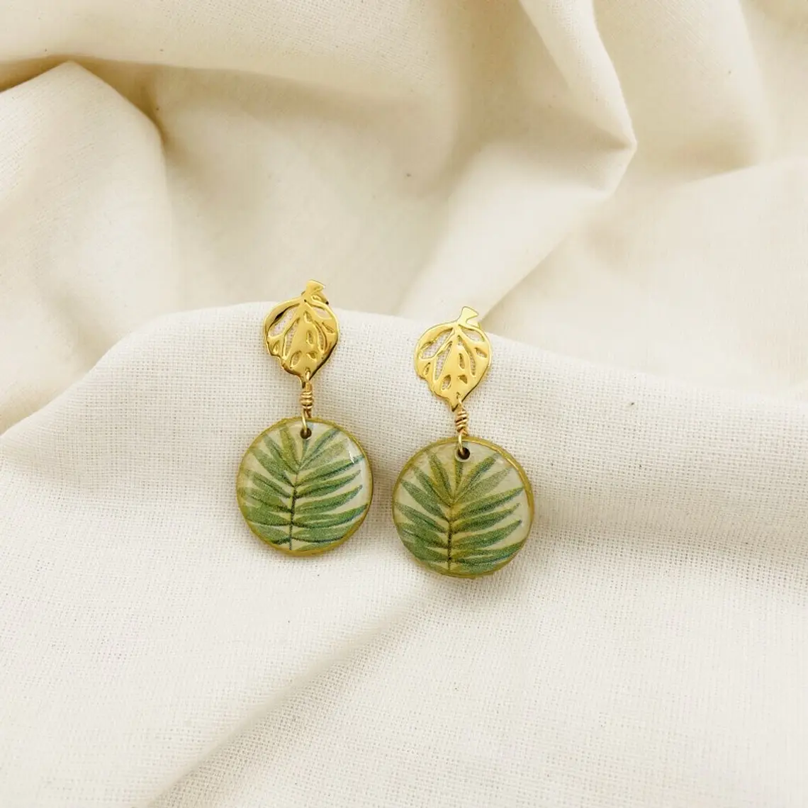 Aretes ¨découpage¨ Con Resina 1