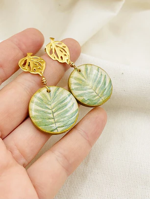 Aretes ¨découpage¨ Con Resina