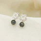 Aretes flor de plata y piedra Labradorita - Miniatura 2