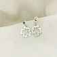 Aretes flor Trébol de plata  - Miniatura 2