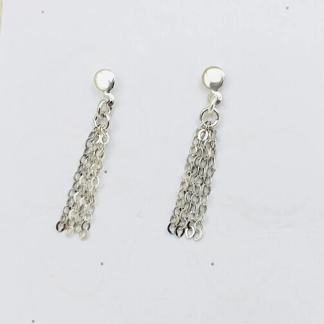Aretes cascadas de plata 2