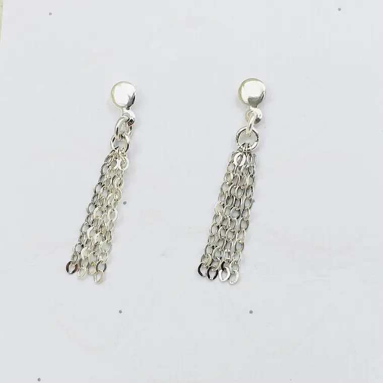 Aretes cascadas de plata 2