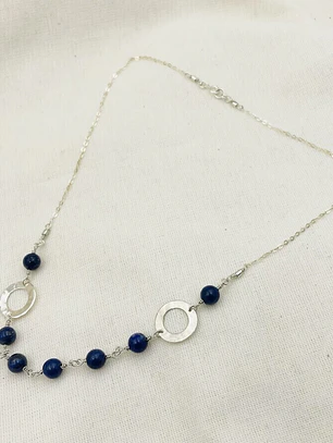 Collar cadena de plata y Lapislazuli