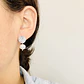 Aretes de plata martillada con perlas - thumbnail 2