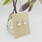 Aretes de plata martillada con perlas - Miniatura 4