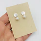Aretes de plata martillada con perlas - Miniatura 1