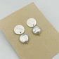 Aretes de plata y perlas planas - Miniatura 1