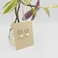 Aretes caracol de plata y perlas naturales - Miniatura 1