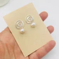 Aretes caracol de plata y perlas naturales - Miniatura 3
