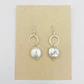 Aretes de plata y perlas naturales colgantes - Miniatura 3