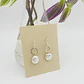 Aretes de plata y perlas naturales colgantes - Miniatura 2