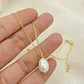 Collar cadena dorada con perla de rio natural - thumbnail 1