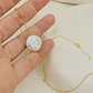 Collar cadena dorada con perla plana - thumbnail 2