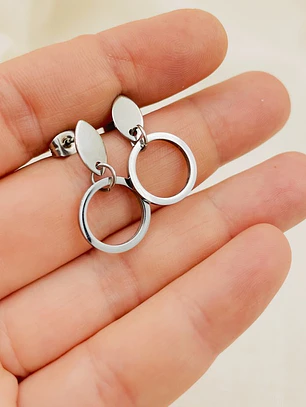 Aretes de acero ¨Rocío¨
