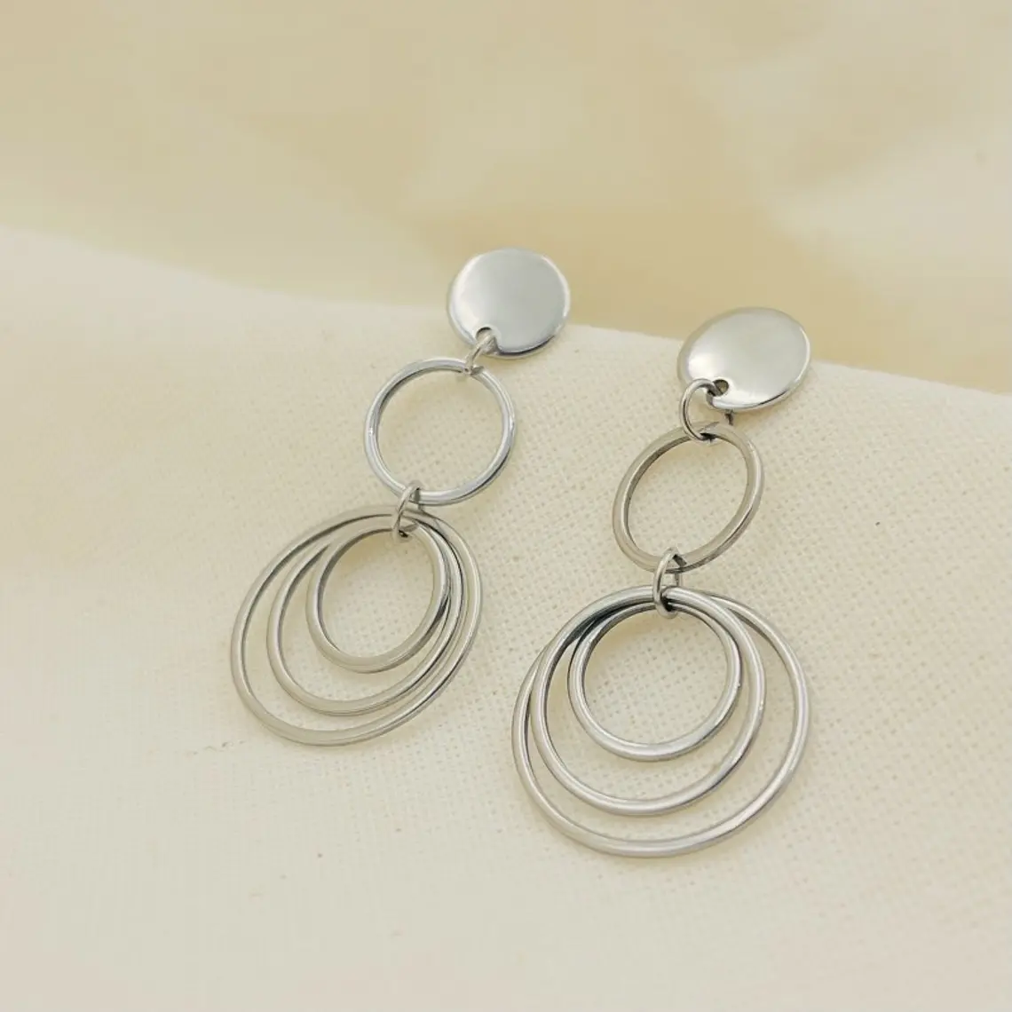 Aretes de acero ¨Luna¨ 1