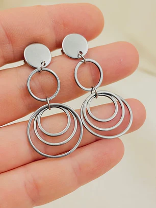 Aretes de acero ¨Luna¨