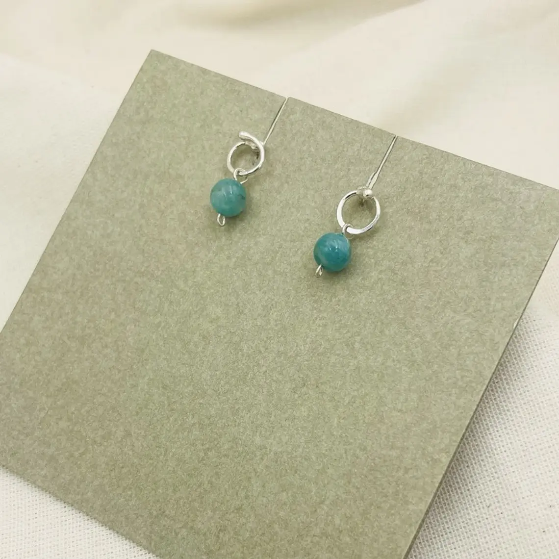 Aretes de plata ¨Gota fundida¨ 2