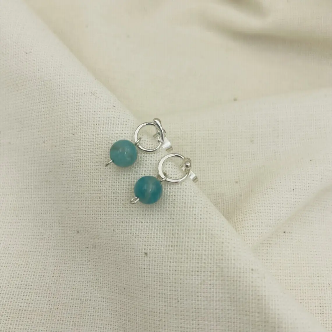 Aretes de plata ¨Gota fundida¨ 1