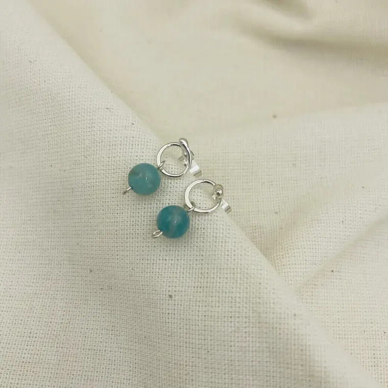 Aretes de plata ¨Gota fundida¨ 1