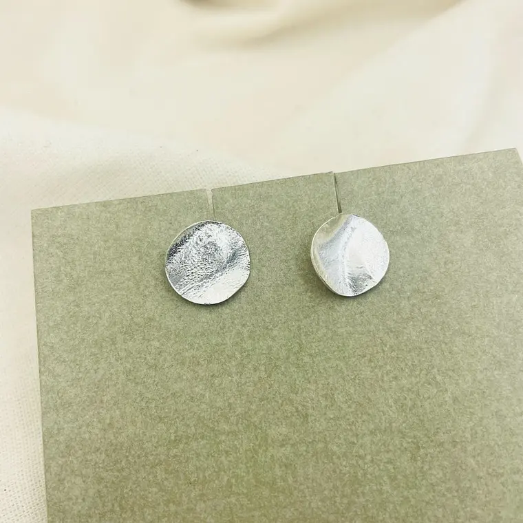 Aretes ¨Ceniza¨de plata 3