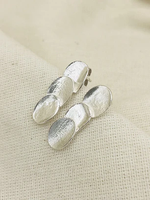 Aretes ¨Tres Cantos¨de plata