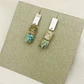 Aretes ¨Veta¨ de piedra Crisocola - Miniatura 1