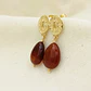 Aretes Óvalo Texturado con Cornalina - Miniatura 1