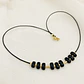 Collar de Obsidiana con Mostacillas Doradas - Miniatura 2