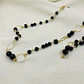 Collar con argollas doradas y piedras Obsidiana - Miniatura 2