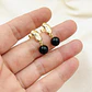 Aretes dorados con Obsidiana natural - Miniatura 2