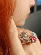 Anillo de Plata 980 con Ágata Roja en Esfera Pieza Única - Pre Order - Miniatura 4