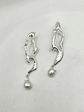 Aros de Plata 980 con Perla Natural Blanca - Pre Order - Miniatura 2