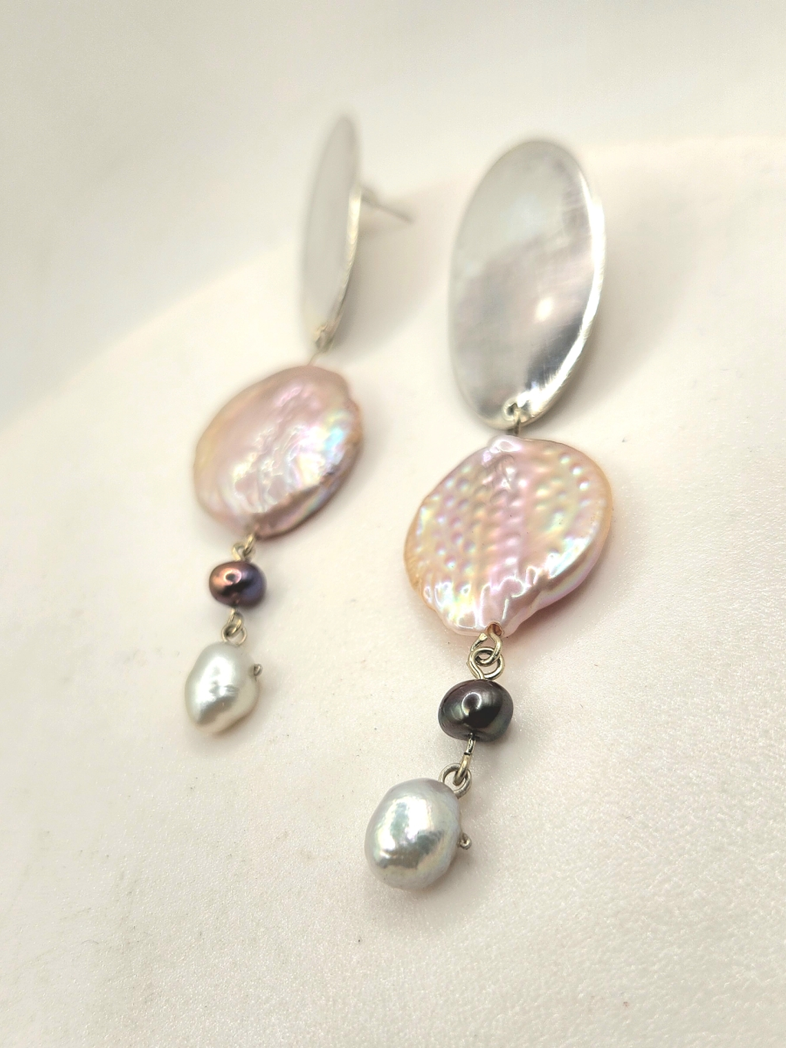 Aros Artesanales de Plata 950 con Perlas Barrocas Naturales - Pre Order 1