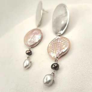 Aros Artesanales de Plata 950 con Perlas Barrocas Naturales - Pre Order