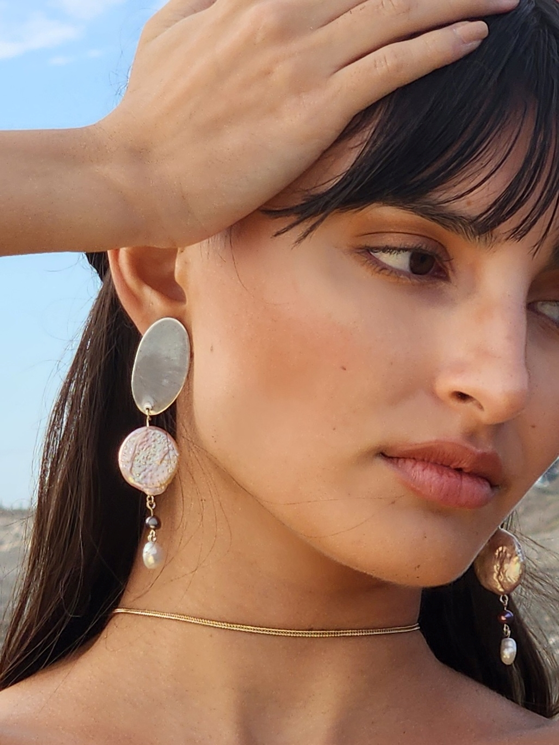 Aros Artesanales de Plata 950 con Perlas Barrocas Naturales - Pre Order 2