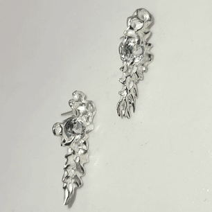 Aros Artesanales de Plata 980 con Aguamarinas Faceteadas - Pre Order