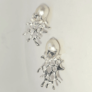 Aros de Plata con Perlas Barrocas Naturales - Pre Order