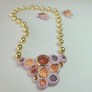 Collar Anemona malva neon