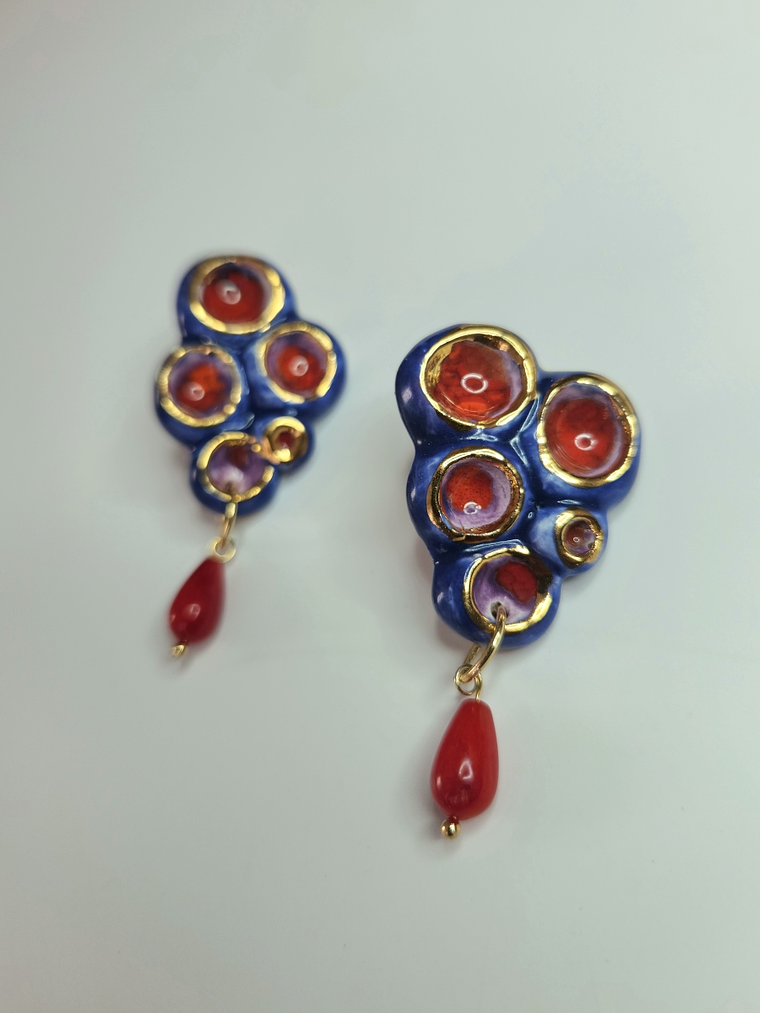 Aros Anemona coral  1