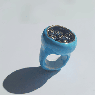 Anillo Jardin secreto turquesa