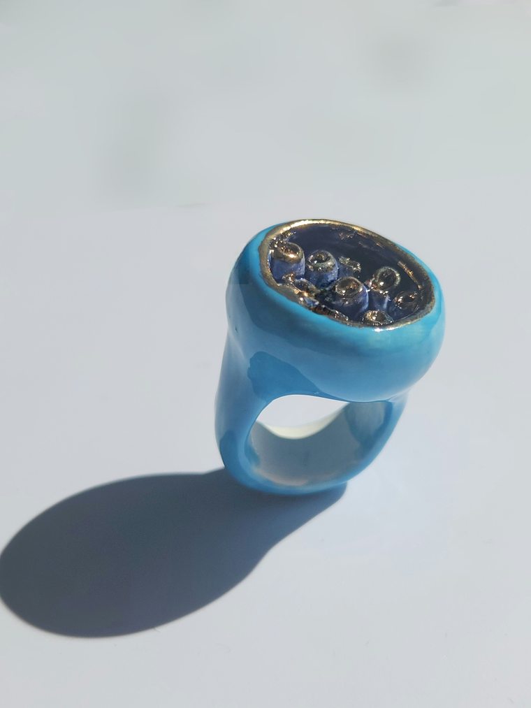 Anillo Jardin secreto turquesa 1