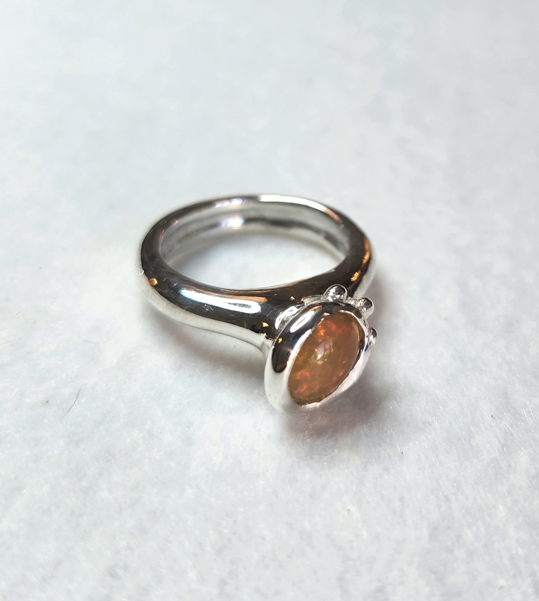 Anillo Opalo Coral