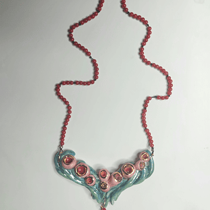 Collar Flora Marina Coral