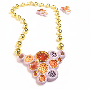 Collar Anemona malva neon