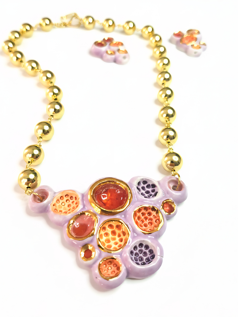 Collar Anemona malva neon 1